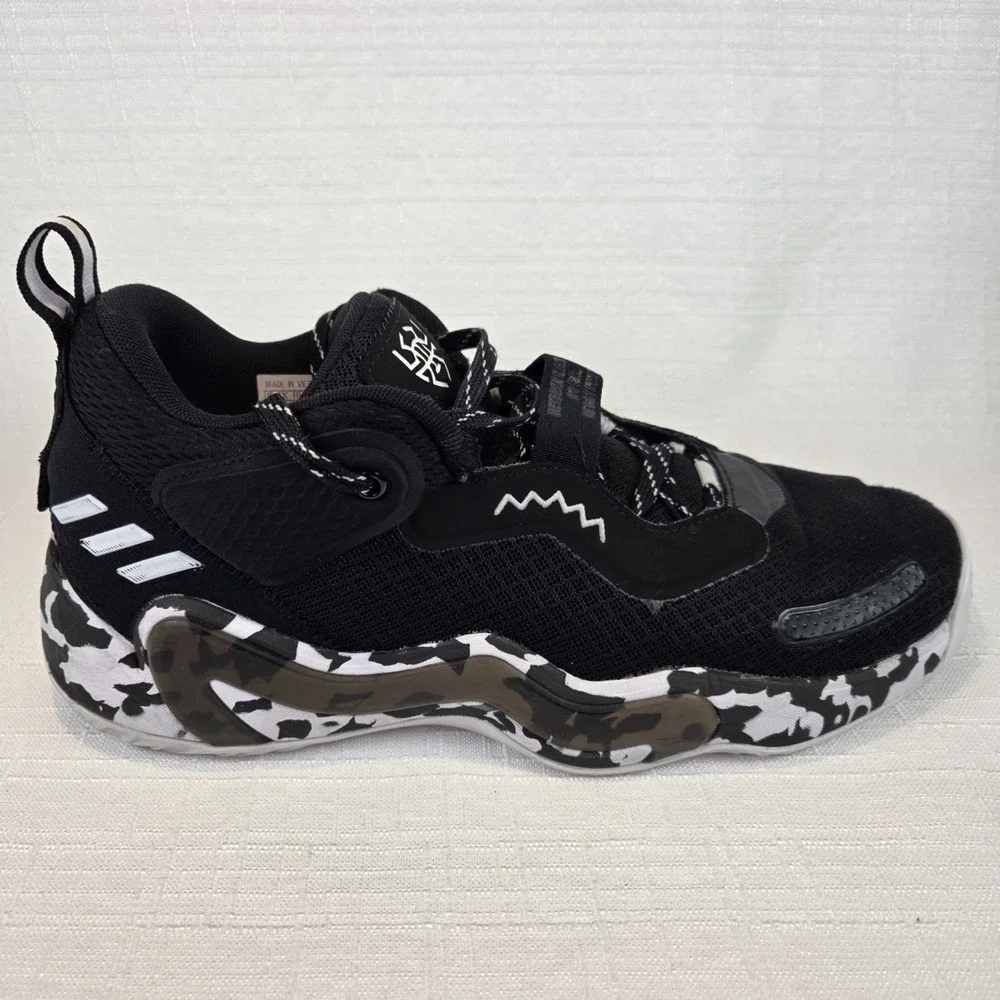 Adidas D.O.N. Issue #3 Team‎ Mid Black Basketball Shoes # H67719 Men's 9.5 - Picture 4 of 9